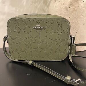 Coach Embossed Olive Crossbody Bag